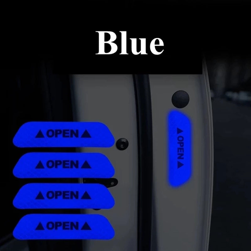 4PCS Car Door Reflective Warning Stickers: Increase Visibility & Safety