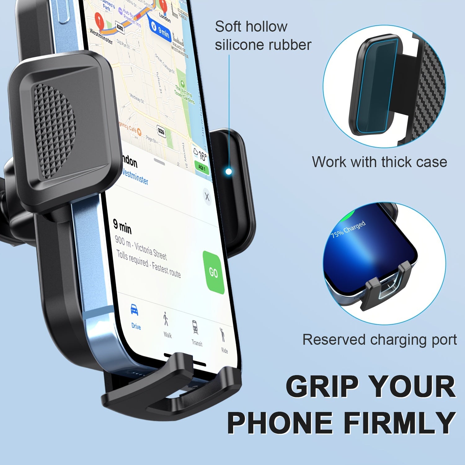 Car Phone Holder For All Mobile Phones Extra Strong Suction