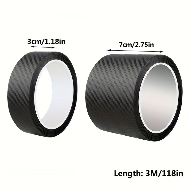 3D Carbon Fiber Sticker Car Threshold Protective Film Anti Scratch