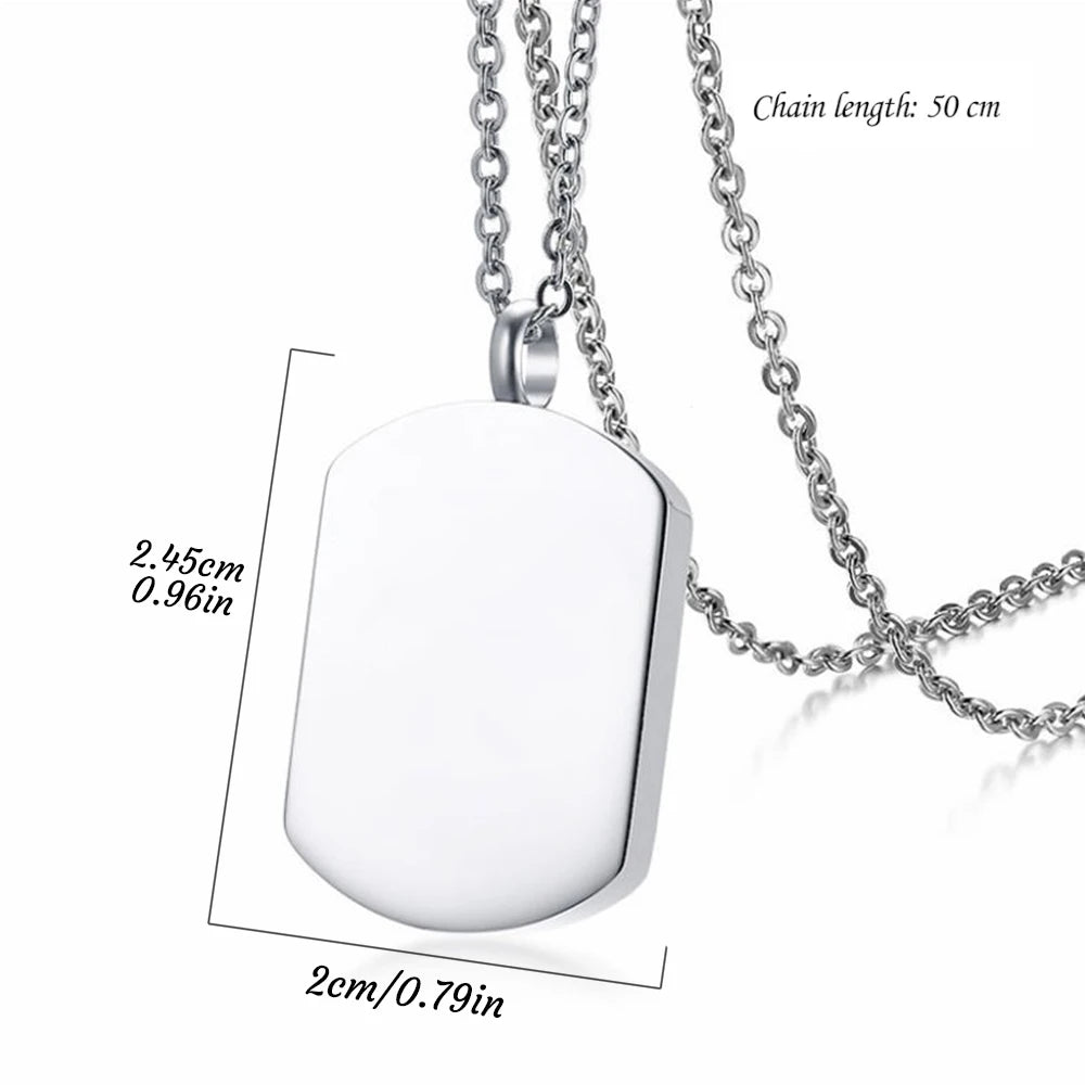 Personalized Ashes Necklace for Women Men Custom Engraving Photo & Text Cremation Jewelry Urn Necklace for Ashes Memorial